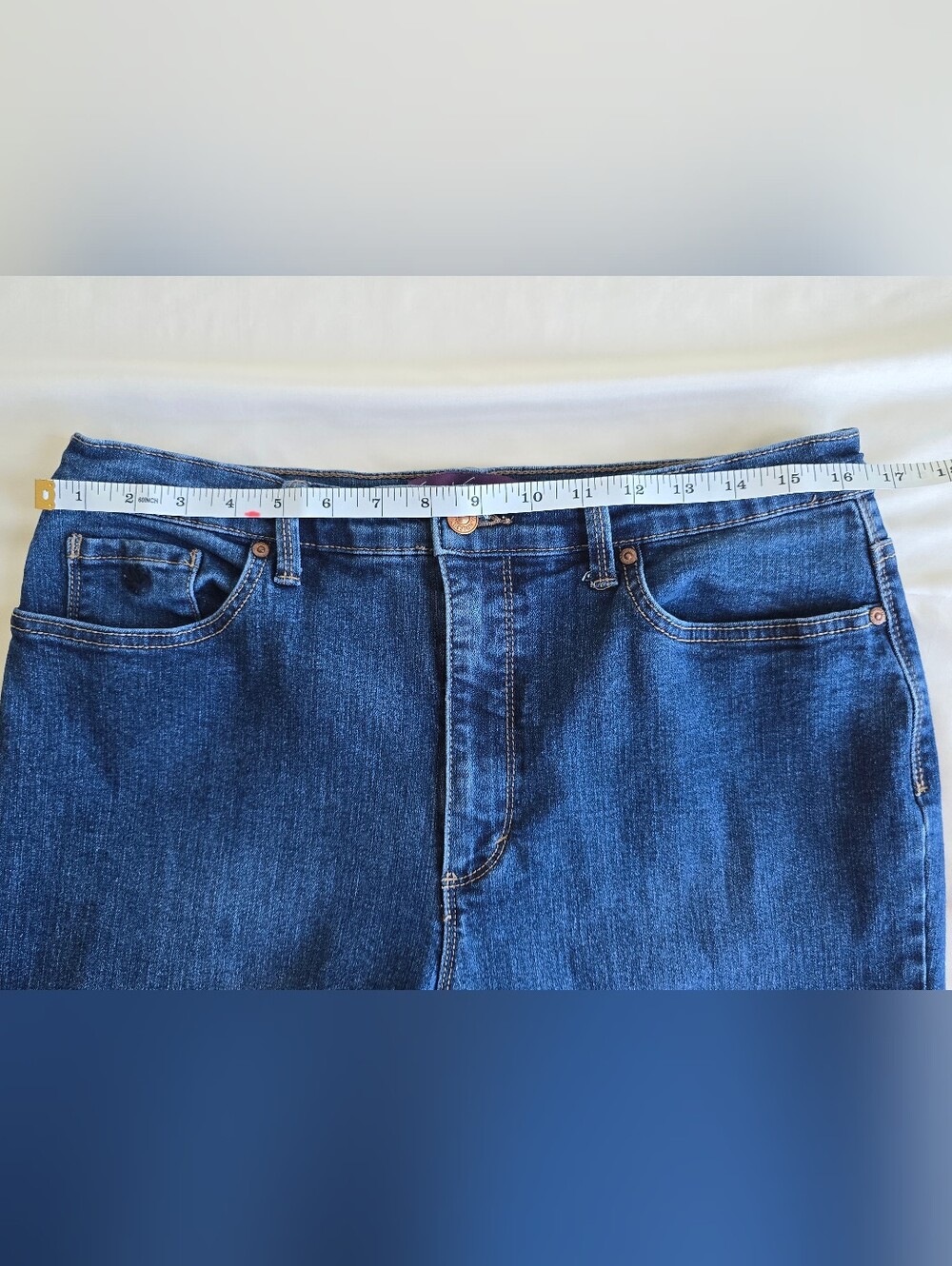 Straight Leg Dark Wash Jeans Gloria Vanderbilt Size 14 - Picture 8 of 14